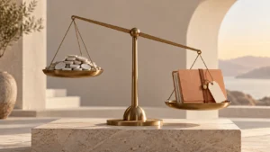 Yapay zekâ fiyatlandırmasında token maliyeti ile yapılan işin ekonomik değerini terazide karşılaştıran kavramsal görsel